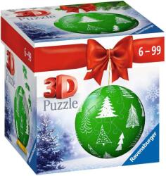 Ravensburger Puzzle 3D Ravensburger din 54 de piese - Bulb de Crăciun verde (11270)