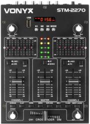 VONYX STM-2270 4 csatornás DJ, karaoke keverő hangeffektekkel + USB/MP3/BT
