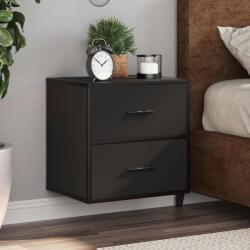 vidaXL 2 db fekete falra szerelhető éjjeliszekrény 40 x 31 x 39, 5 cm (848725)