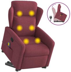 vidaXL bordó szövet dönthető masszázs- és állófotel (3303147)
