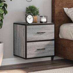 vidaXL 2 db szürke sonoma színű fali éjjeliszekrény 40 x 31 x 39, 5 cm (848731)