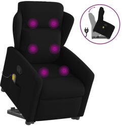 vidaXL fekete szövet dönthető masszázs- és állófotel (3303146)