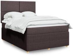 vidaXL sötétbarna szövet rugós ágy matraccal 160 x 200 cm (3292103)