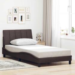 vidaXL sötétbarna szövet ágykeret matrac nélkül 100x200 cm (3310373)