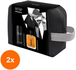 STR8 Set 2 x Caseta Cadou Barbati STR8 Original, Apa de Toaleta 100 ml, Deodorant Spray 150 ml, Borseta (ROC-2xSASTR80165)