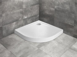 Radaway Doros Stone A íves zuhanytálca előlappal 80x80 cm ajándék szifonnal, fehér SDRA8080-05-04S (SDRA8080-05-04S)