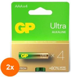 GP Batteries Set 2 x 4 Baterie Alcalina Ultra GP R3 (AAA) (TIV-2xGP24AU-PGB4)