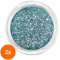 Luxorise Set 2 x Pigment Unghii Platinum Luxorise, Pastel Turquoise (TOT-2xTBY-L5510)