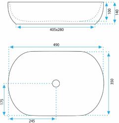 Rea Pultos mosdó Rea LISA L. BLUE SHINY
