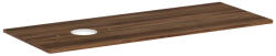 Hansgrohe Xelu Q Pultlap 1360/550 baloldali kivágással, csaplyuk nélküli ráültetett mosdótálhoz, sötét dió 54116630 (54116630)