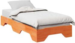 vidaXL ágy matrac nélkül rakásolható viaszbarna 90x190 cm tömör fa (859210) - vidaxl