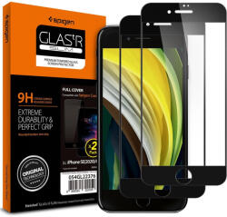 Spigen iPhone 7 / 8 / SE 2020 / 2022 Kijelzővédő Üvegfólia - Spigen Glas. tR Full Cover x 2 db (AGL01315)