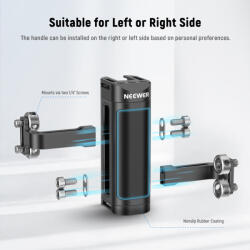 NEEWER Kamera Rig-Cage Oldal-kar Dupla-1/4"-csavarral - Fotós Side-Handle (CA022H) (10102481)