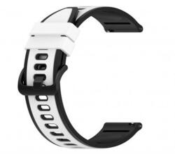  Curea silicon QR doua culori alba cu negru 20mm- 442220