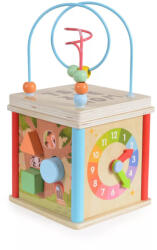 Moni Fa készségfejlesztő kocka golyóvezetővel - Színes