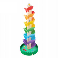 Tooky Toy Toy fa játék Golyópálya - Szivárvány