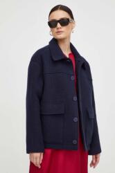 American Vintage gyapjú keverék dzseki sötétkék, átmeneti, oversize - sötétkék XL