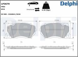 DELPHI fékbetétkészlet, tárcsafék DELPHI LP3679 (LP3679)