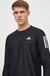 Adidas futós hosszú ujjú felső Own the Run fekete, nyomott mintás, IN1486 - fekete L