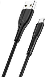 USAMS kábel U35 microUSB 2A gyorstöltés 1m fekete SJ365USB01 (US-SJ365)