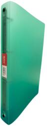 Optima Caiet mecanic 4 inele - D16mm, coperti flexibile PP, Optima Flex - verde transparent (OP-516501620) - birotica-asp