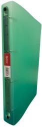 Optima Caiet mecanic 4 inele - D25mm, coperti flexibile PP, Optima Flex - verde transparent (OP-516502520) - birotica-asp