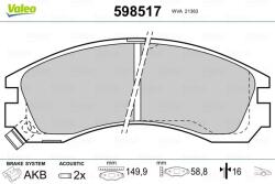 VALEO set placute frana, frana disc VALEO 598517