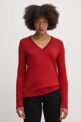 Tommy Hilfiger pulóver könnyű, női, bordó, WW0WW40098 - piros XS