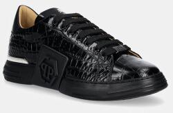 Philipp Plein bőr sportcipő Crocco Lo-Top Hexagon fekete, USC0653 PTE003N 0202 - fekete Férfi 43