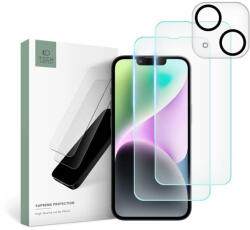 Tech-Protect iPhone 14 Kijelzővédő és Kameravédő Üvegfólia Készlet - Tech-Protect Supreme Set (WR-171481)
