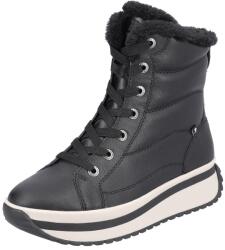 Rieker Botine dama, piele naturala, W0963-01, negru