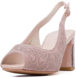 Epica Sandale dama elegante, piele naturala intoarsa, JIJI20039A B2-I, pudra