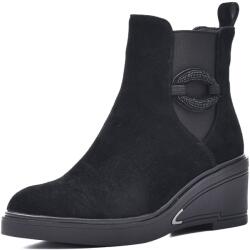 Epica Botine dama cu talpa ortopedica, piele intoarsa, JIJI50088 01-I, negru