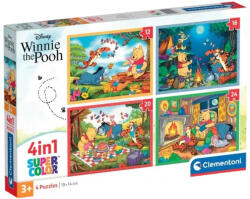 Clementoni SuperColor - Micimackó 4 az 1-ben puzzle 12,16,20,24 db-os (21514)