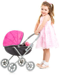 Chipolino Cărucior pentru păpuși Daisy gri/roz (KZKDZ02401GP)