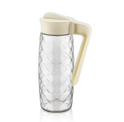 LUXPLASTIC IRIS C-00245 Karefe Crystal üvegkancsó 1.600ml, fekete vagy elfántcsont színű (C-00245) - bestbyte
