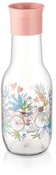 LUXPLASTIC IRIS C-00352 Hydra üvegkancsó kerékpáros mintával 1.000ml, menta vagy rózsaszín (C-00352) - bestbyte