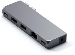 Satechi Aluminium - Hub Mini (1x USB4 96W, 1x HDMI 6 K 60 Hz, 2 x USB-A 3.0, 1x Ethernet, 1x USB-C, 1x Au) (ST-UCPHMIM)