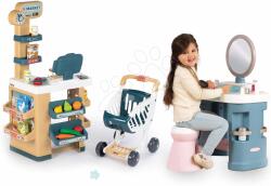 Smoby Set magazin și măsuță cosmetică Market Smoby cu un scanner electronic și oglindă cu scăunel (SM350238-6)