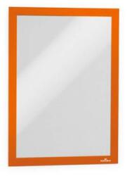 DURABLE Infokeret, A4, öntapadó háttal, DURABLE DURAFRAME® , narancs (DB487209) - iroda24