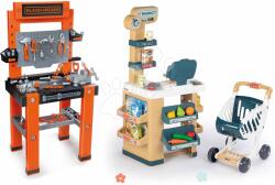 Smoby Set magazin și atelier de lucru Market Smoby cu un scanner electronic și 79 accesorii pentru meșteșugari (SM350238-2)