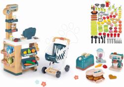 Smoby Set magazin cu alimente Market Smoby cu un scanner electronic și set de electrocasnice de bucătărie (SM350238-19)