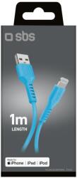 SBS USB 2.0 - Lightning Adatkábel, 1 m, Világoskék