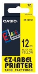 Casio Cimkéző, feliratozó szalag, 12 mm, sárga, XR 12 YW1