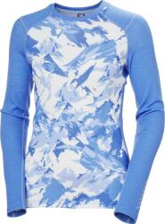 Helly Hansen Women’s LIFA Merino Midweight Graphic Long-Sleeve Crew Ultra Blue Mountain Camo XS Lenjerie termică (49379_556-XS)