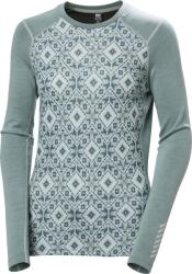 Helly Hansen Women’s LIFA Merino Midweight Graphic Long-Sleeve Crew Cactus Star S Lenjerie termică (49379_489-S)