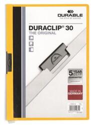 DURABLE Gyorsfűző, klipes, A4, DURABLE "DURACLIP® 30", sárga (DB220004) - jatekotthon