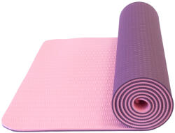 Yate Yoga Mat dupla réteg TPE alátét sötétlila/rózsaszín