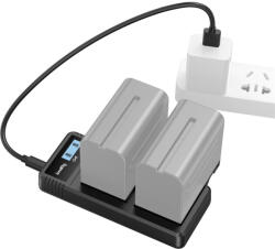  SmallRig NP-F970 dupla akkumulátor töltő (4086)