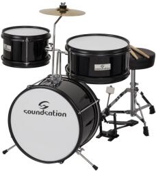 Soundsation JDK313-BK - Junior dobszett, 3 rétegű, metál fekete
